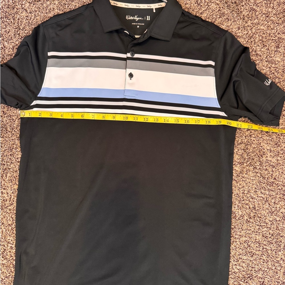 Walter Hagen Golf Polo Shirt  Black Blue Gray White Short Sleeve Size Medium - Picture 6 of 7